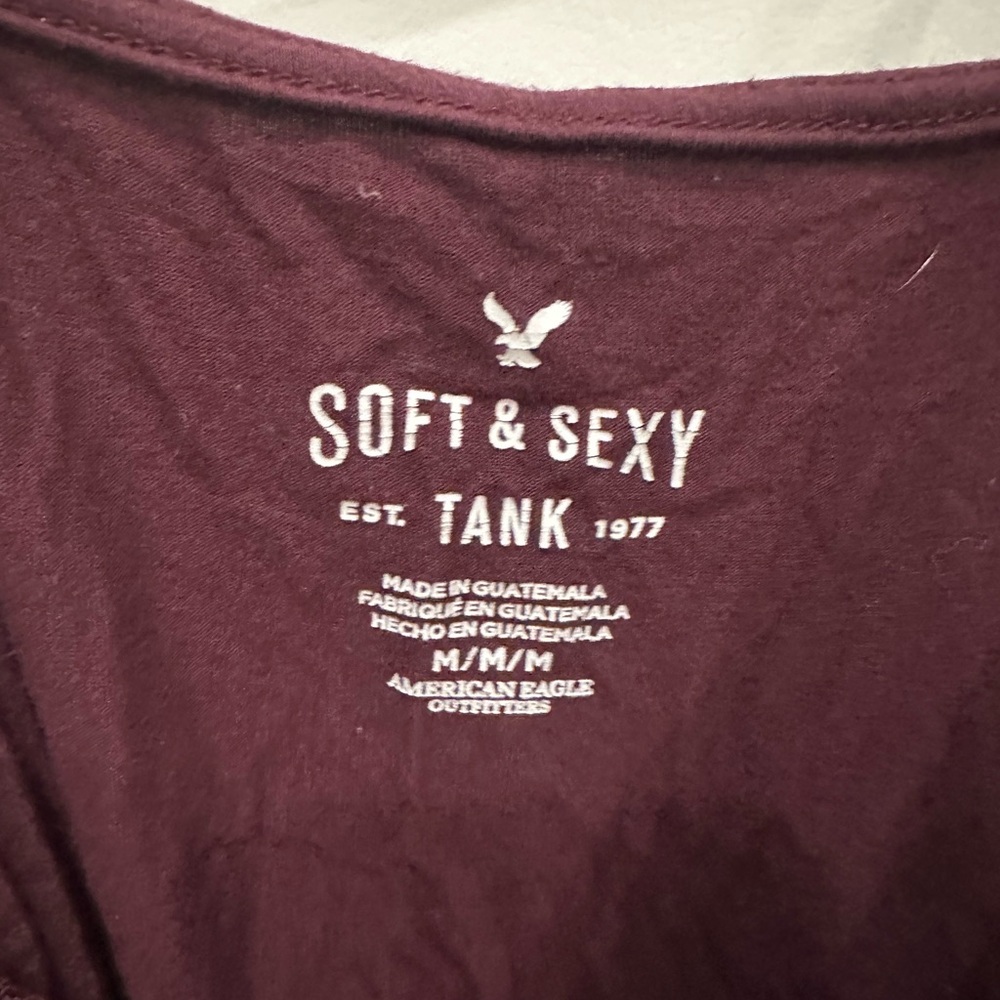 American Eagle Outfitters Burgundy Strappy Top - Picture 3 of 4